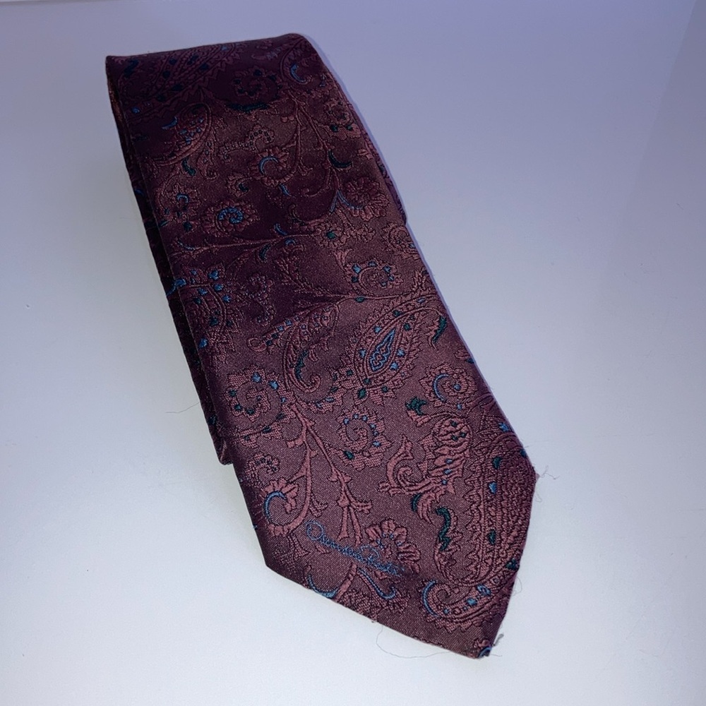 Vintage 80s Oscar De La Renta Paisley Tie EUC